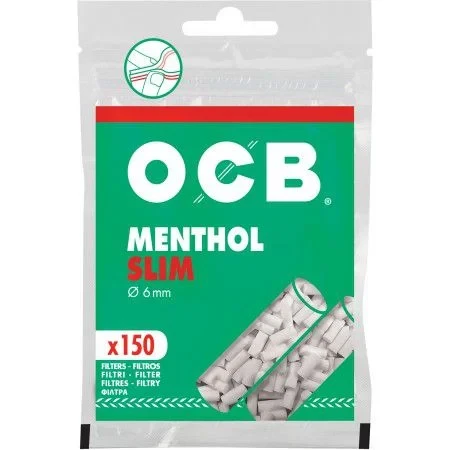 Filtry OCB Slim filters Menthol 6mm 150szt..webp