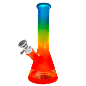 Bongo Rainbow Gradient Orange Glass Bong 25cm (59572)
