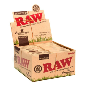 Bletki RAW Connoisseur Kingsize Organic Hemp Rolling Papers With Tips (24pcs) (46202)