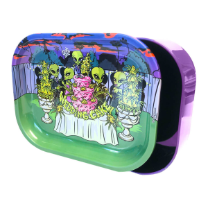 Tacka Best Buds Tin Box Rolling Tray with Storage Wedding Cake (51573)
