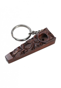 Lufka Rosewood 1-Hitter Pipe as Keychain Fob (160795)
