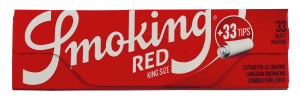 SMOKING RED KS + TIPS 24/BOX - 33 LEAVES [12956] [8414775016395]