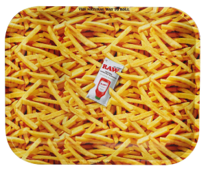 RAW METAL ROLLING TRAY FRENCH FRIES [14270] [716165291190]