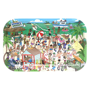 Best Buds Where’s Weedo Metal Rolling Tray Medium 17.6×27.5cm [73724]