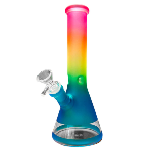  Bongo Rainbow Gradient Blue Glass 25cm [59573]