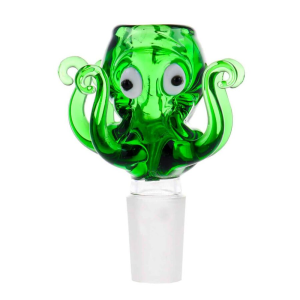 Green Octopus Bong Glass Bowl 18mm [44435]