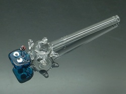 RĘCZNIE ROBIONA FAJKA SZKLANA - BLUE BOX [5-0227]