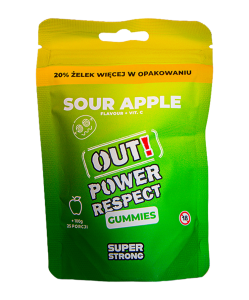 Żelki Konopne OUT! Power - Sour Apple (100g)