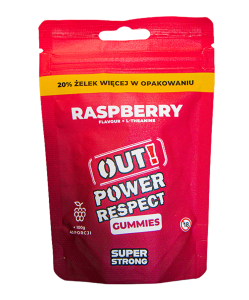 Żelki Konopne OUT! Power - Raspberry (100g)