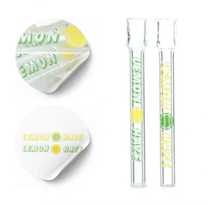 Lufka szklana z grafiką LEMON HAZE - MIX - 9 cm L-100