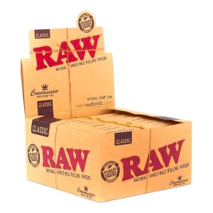RAW Connoisseur kingsize slim rolling papers + tips (24pcs/display) [RL1823]