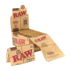 RAW Artesano kingsize slim rolling papers + tips + tray (15pcs/display) [RL1975]