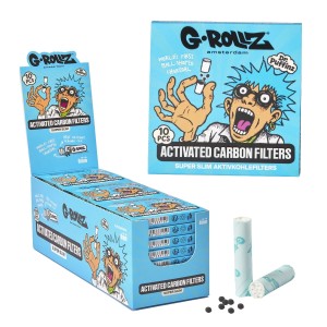G-Rollz | Activated Carbon Filters - Ø6mm Blue - 10 Tips per Pack [GR2050C-DIS]