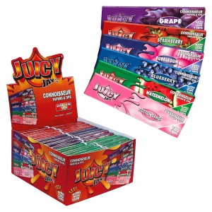 JUICY JAY'S | Connoisseur King Size Slim Mix Papers + Tips (24 Booklets) [17717]