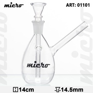 Bongo Micro | Glass Bong - H:14cm - Socket:14.5mm [01101]