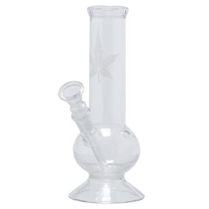 Bongo Sand | Leaf Glass Bong - H:21cm - Ø:40mm - Socket:14.5mm [01192]