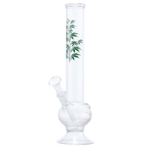 Bongo Leaf | Multi Leaf Glass Bong- H:30cm - Ø:40mm - Socket 14.5mm [01196]